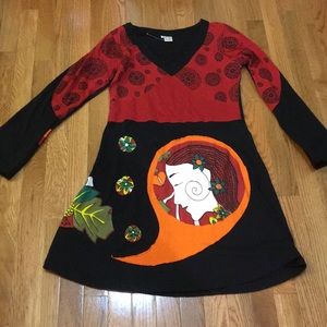 Bright and cheerful mini dress. Size M.